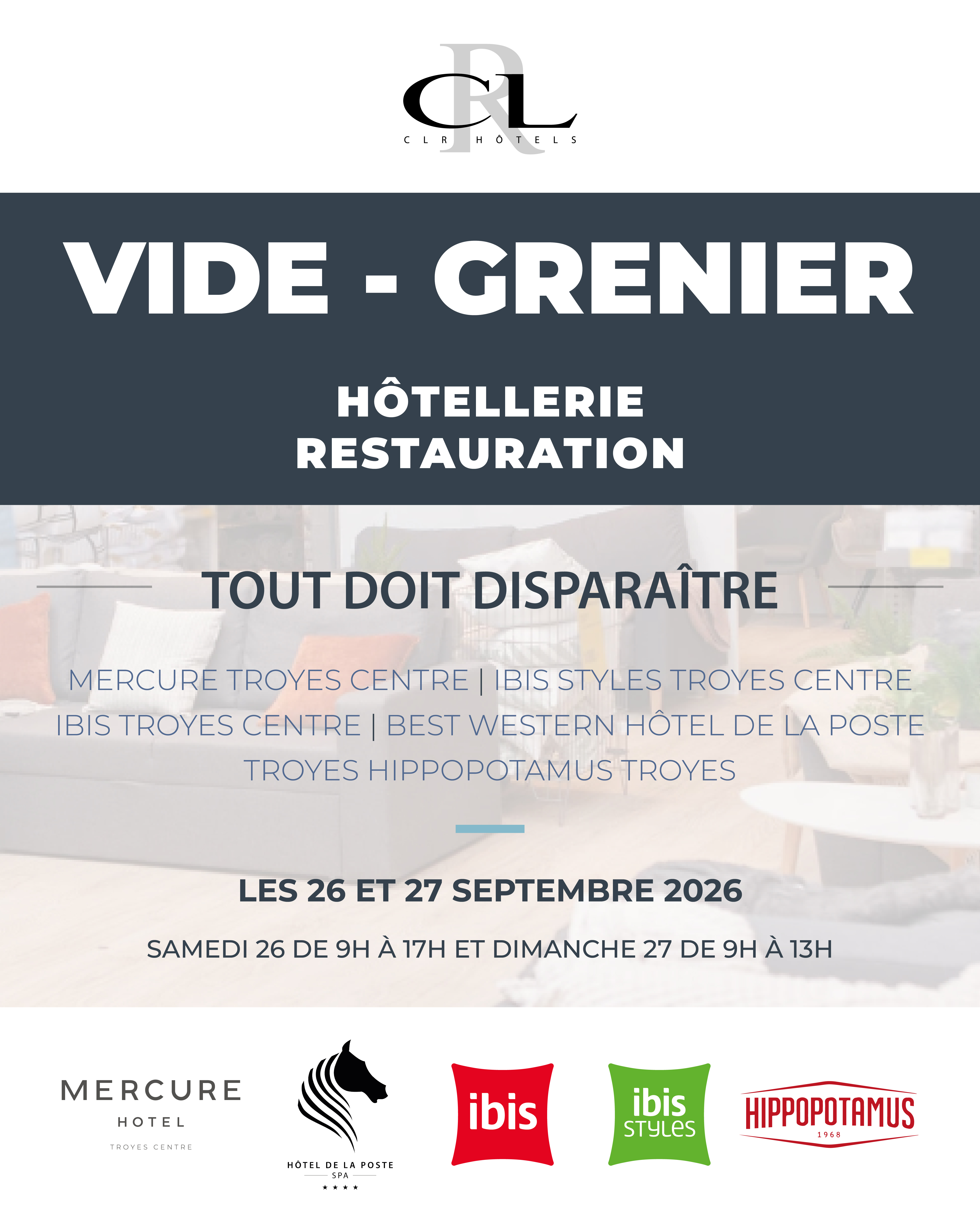 Vide-grenier Hôtellerie &amp; Restauration : tout doit disparaître !