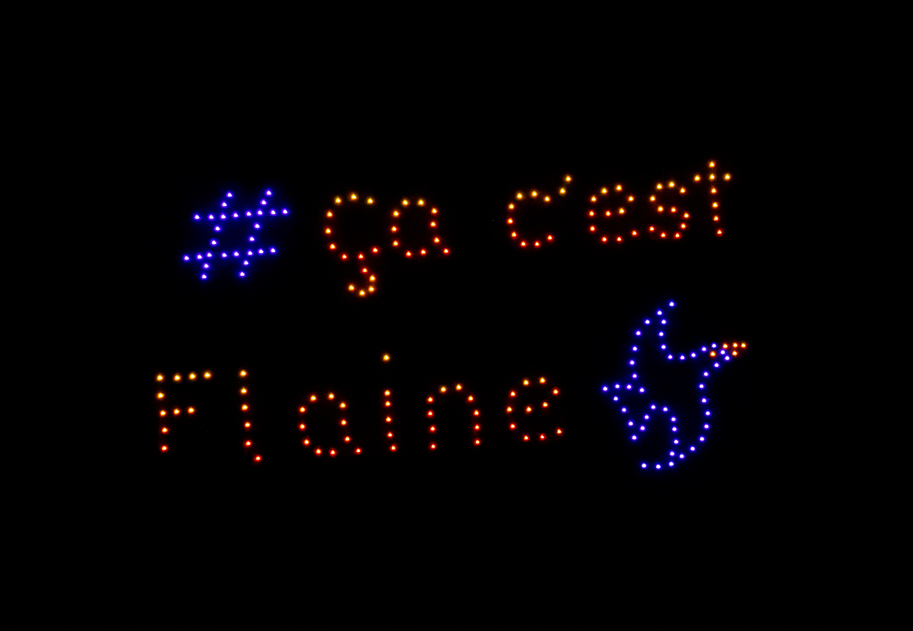 Dronelichtshow in Flaine