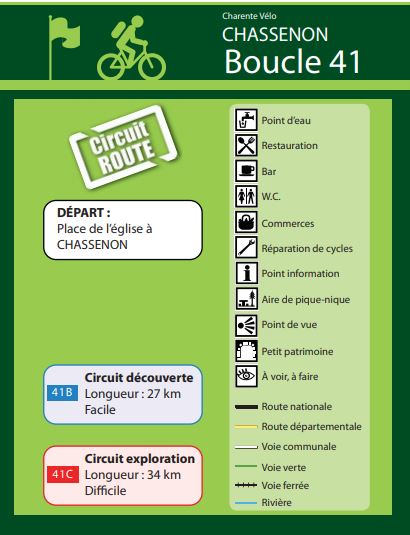 Circuit route Chassenon : Boucle locale 41 C