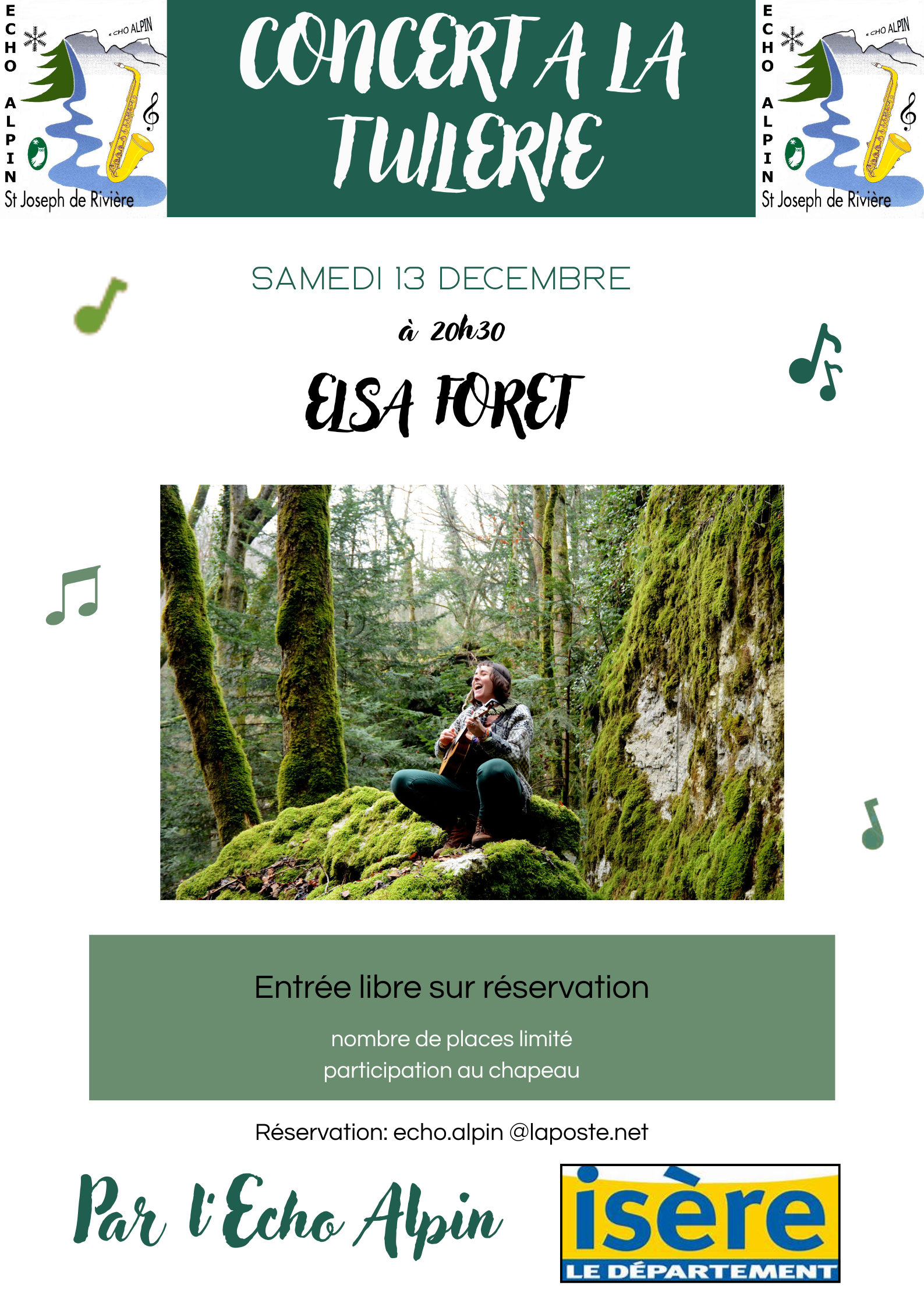 Concert à la tuillerie : Elsa Foret_Saint-Joseph-de-Rivière