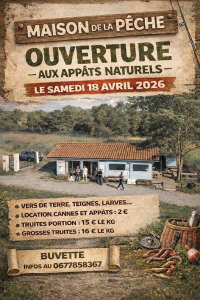 Maison de la pêche : ouverture aux appâts naturels