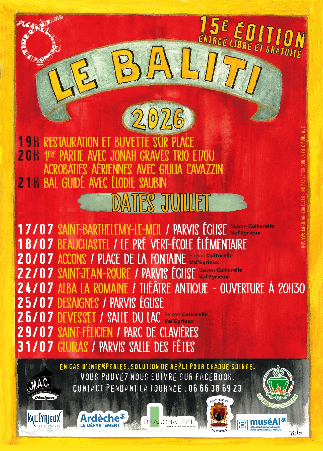 Affiche de la 15ème édition du festival