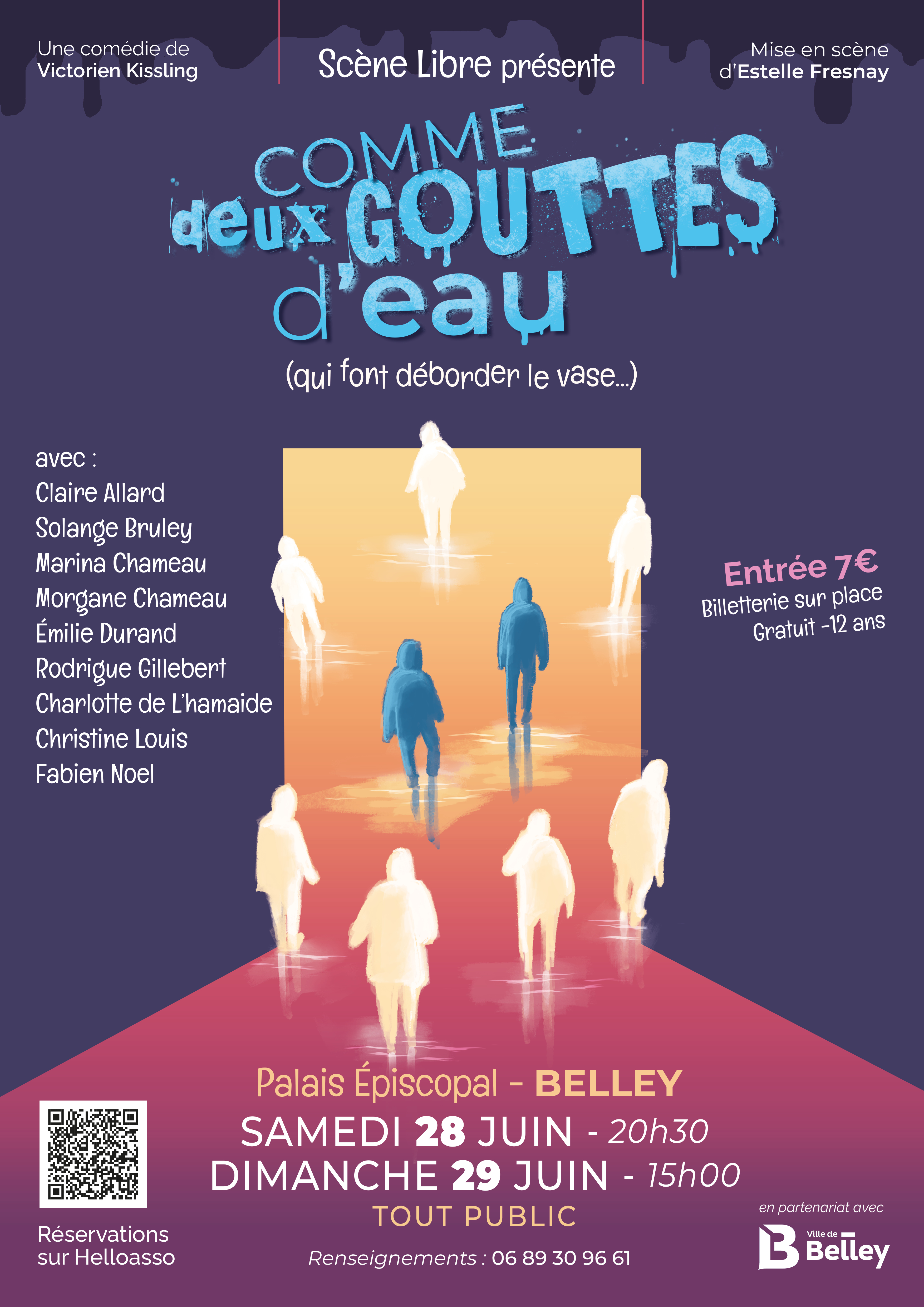 Comédie dramatique "Comme deux gouttes d'eau" (qui font déborder le vase)_Belley