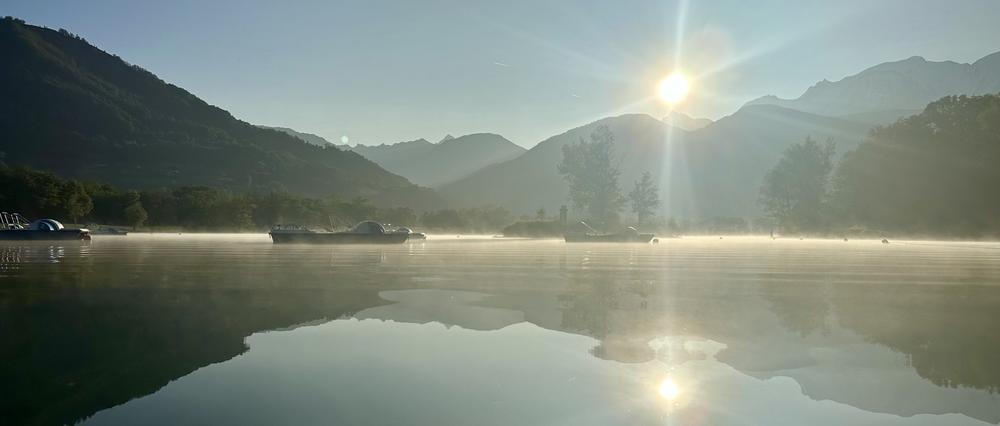 Un matin au lac de Passy
