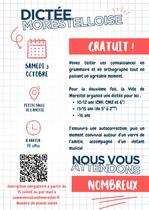 Affiche_Dictée Morestelloise - 2e édition_Morestel