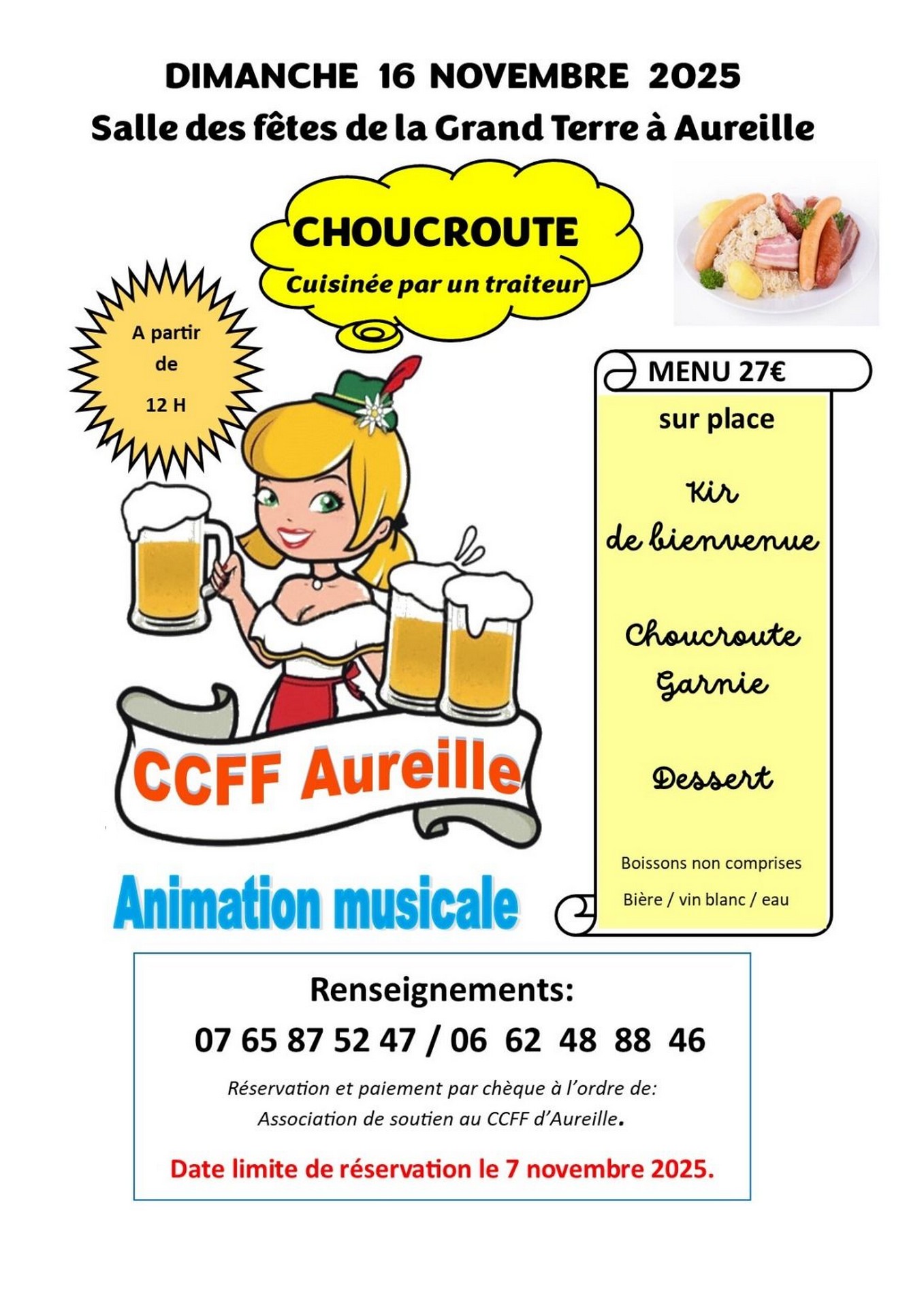 Repas festif choucroute