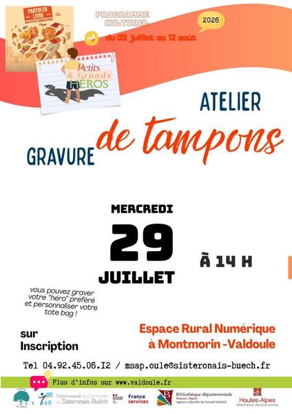 Atelier  :  gravure de tampon