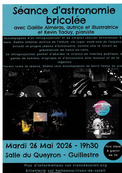 Séance d'astronomie bricolée