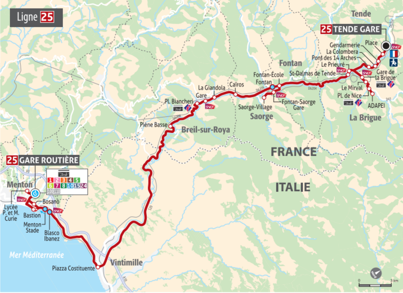 Plan ligne 25 Plan ligne 25