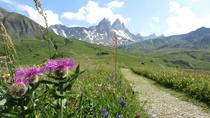Sur le TAA en été, les Aiguilles peuvent être enneigées