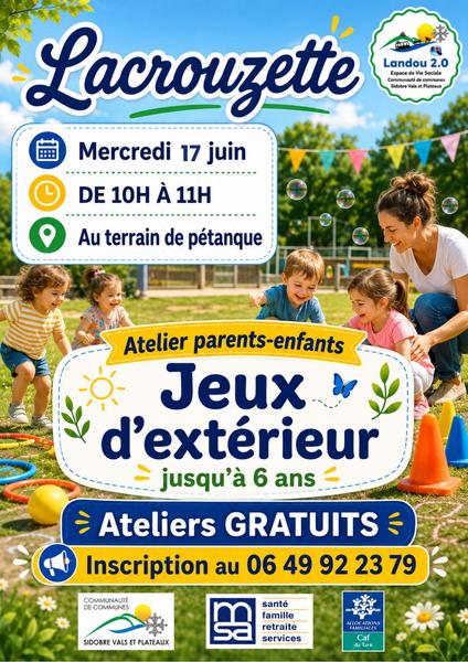 Atelier parents-enfants : « Jeux d’extérieur »