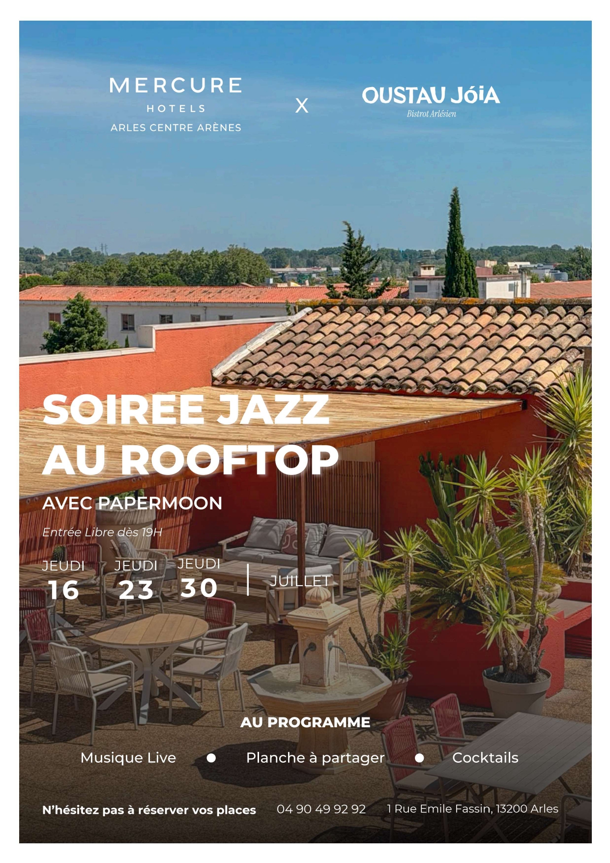 Soirée Jazz au Rooftop du Mercure
