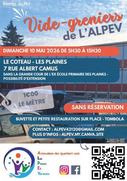 Vide grenier association ALPEV_Le Coteau