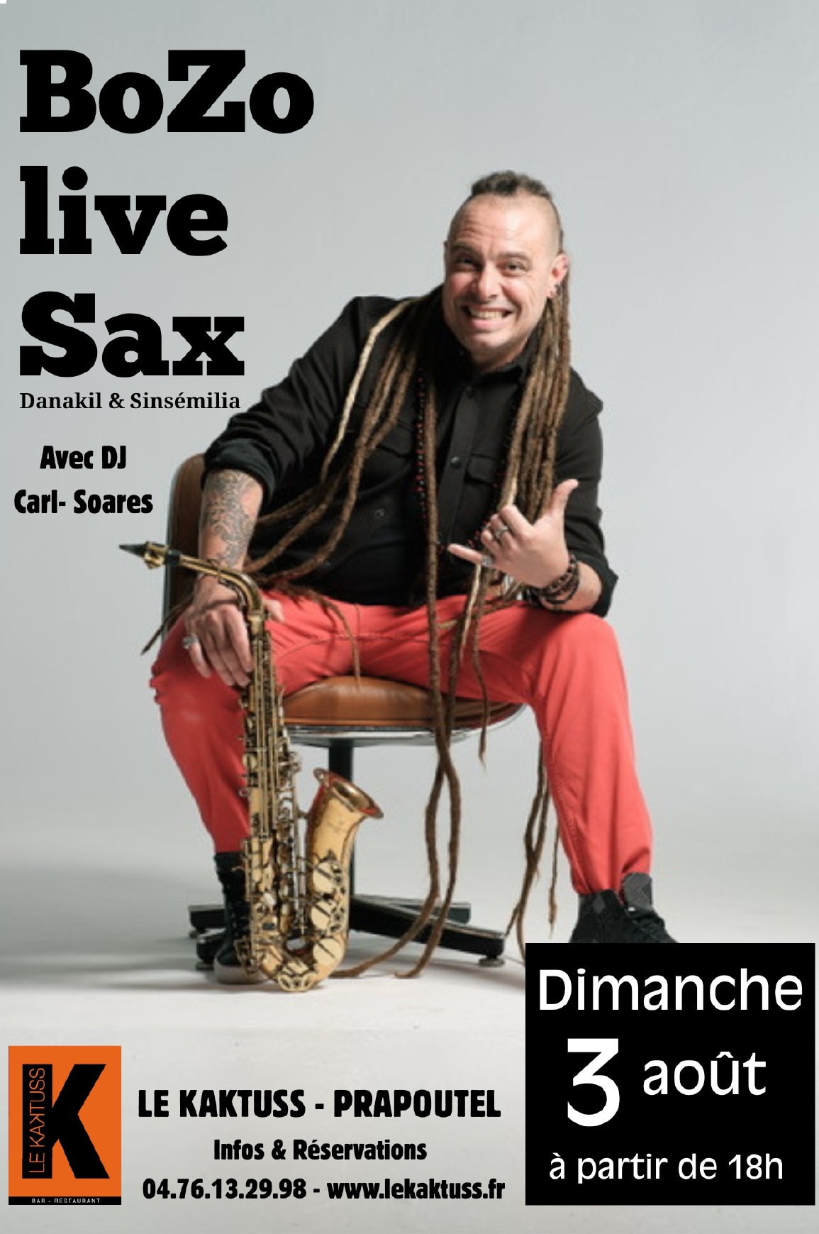 BoZo live Sax (Saxophonist de Danakil Et Sinsémilia)