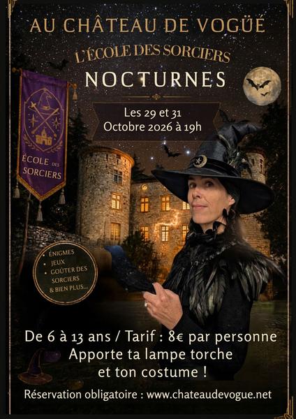 Nocturnes dHalloween lécole des sorciers au Château de Vogüé_Vogüé