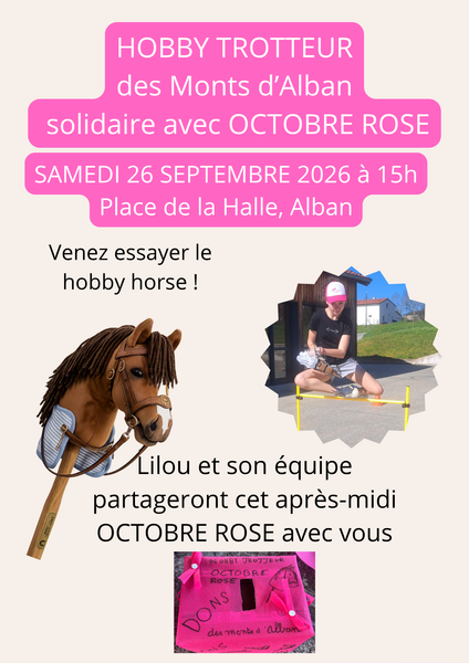 Hobby trotteur des monts d'Alban solidaire d'Octobre Rose
