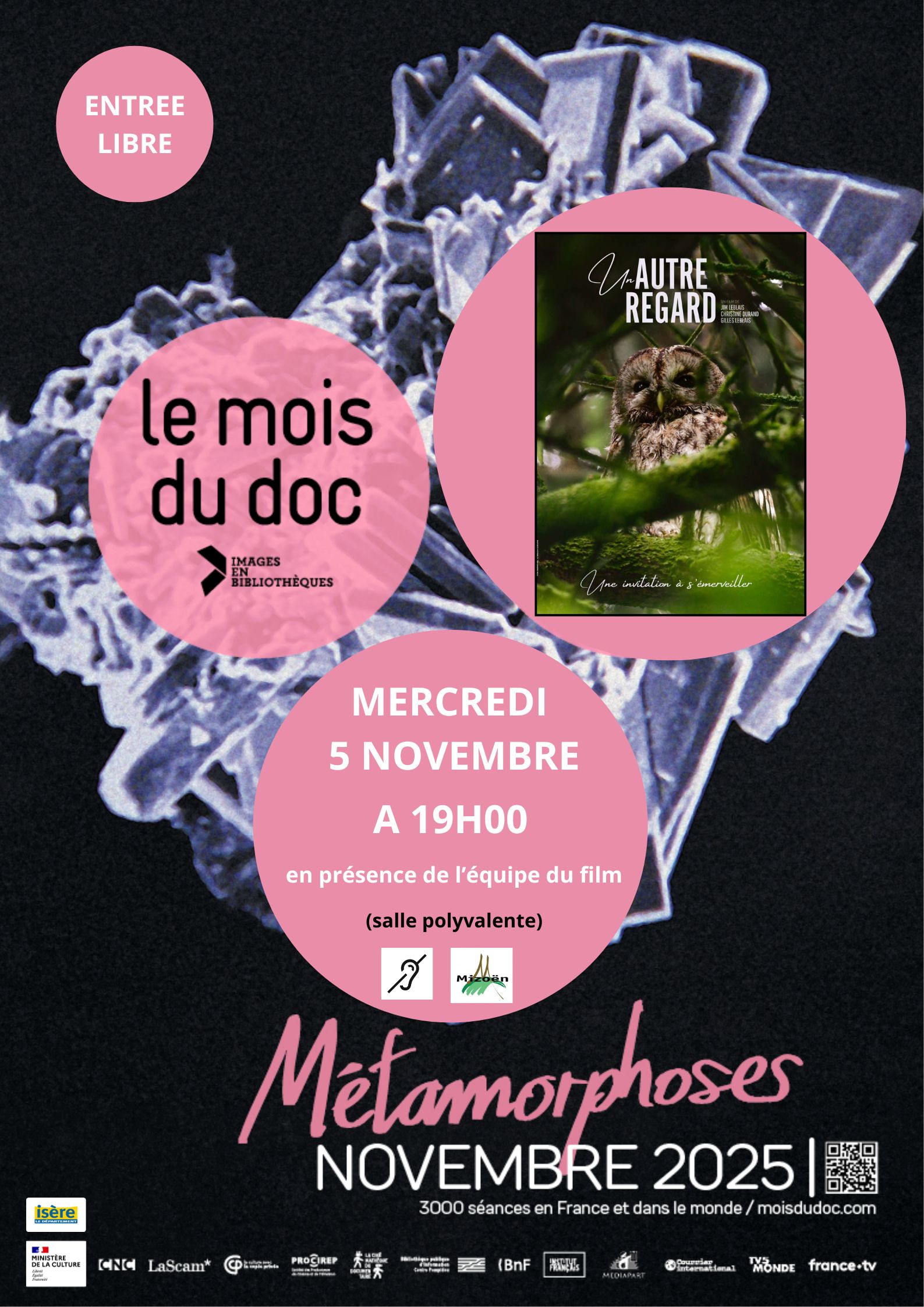 Projection du film "Un autre regard" de Jim LEBLAIS_Mizoën