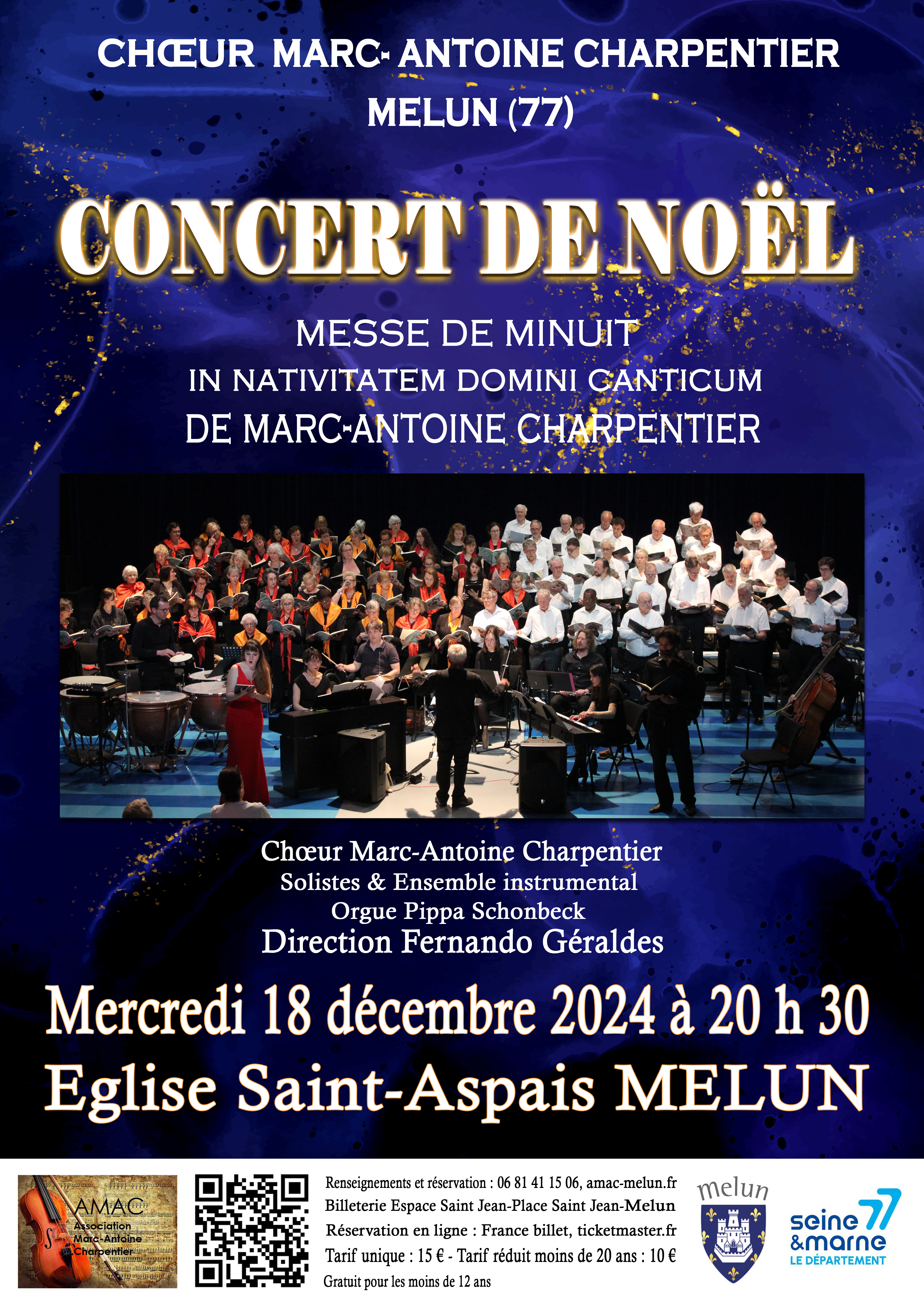 affiche du concert de Noël - © AMAC