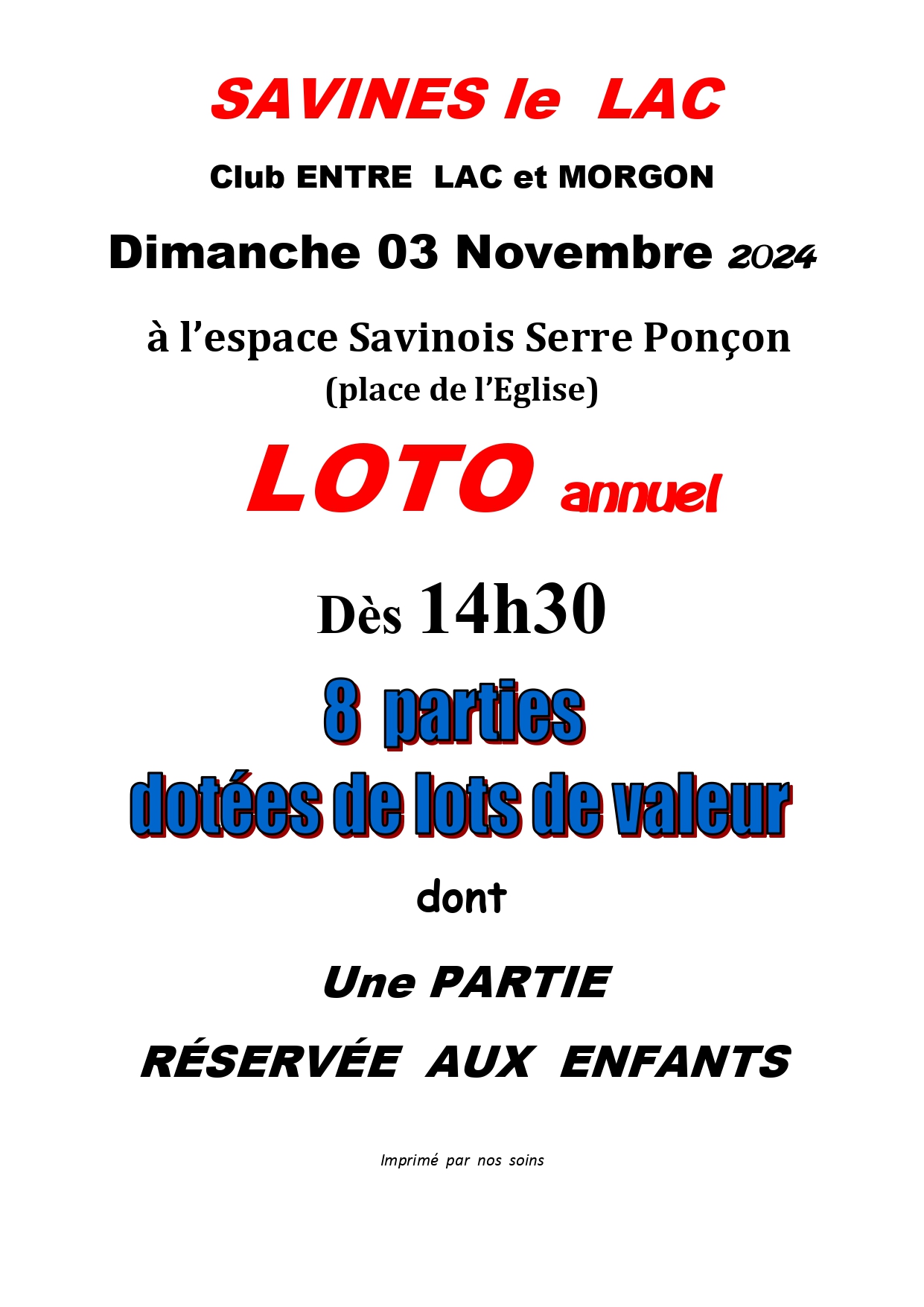 Loto annuel Savines-le-Lac