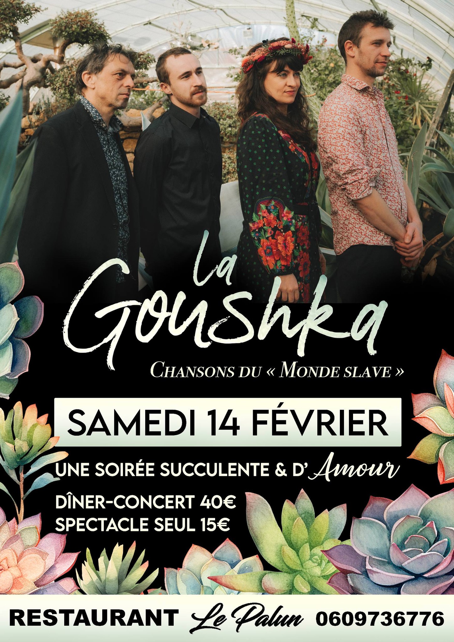 Soirée-concert au restaurant Le Palun avec La Goushka