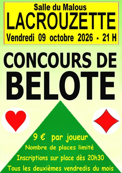Concours de belote à Lacrouzette