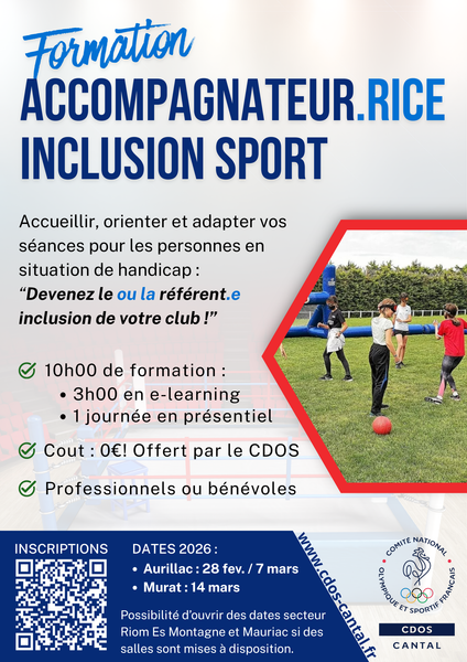 Formation Accompagnateur.rice Inclusion Sport