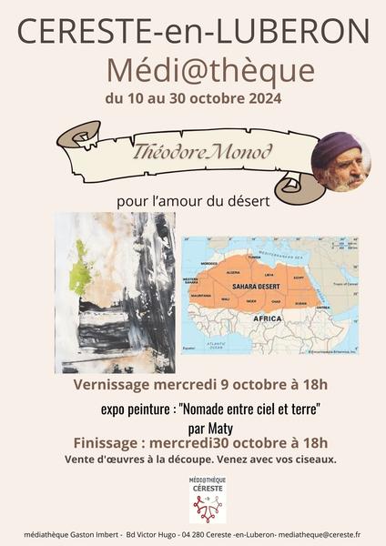 Expo les explorateurs : Théodore Monod Du 10 au 30 oct 2024