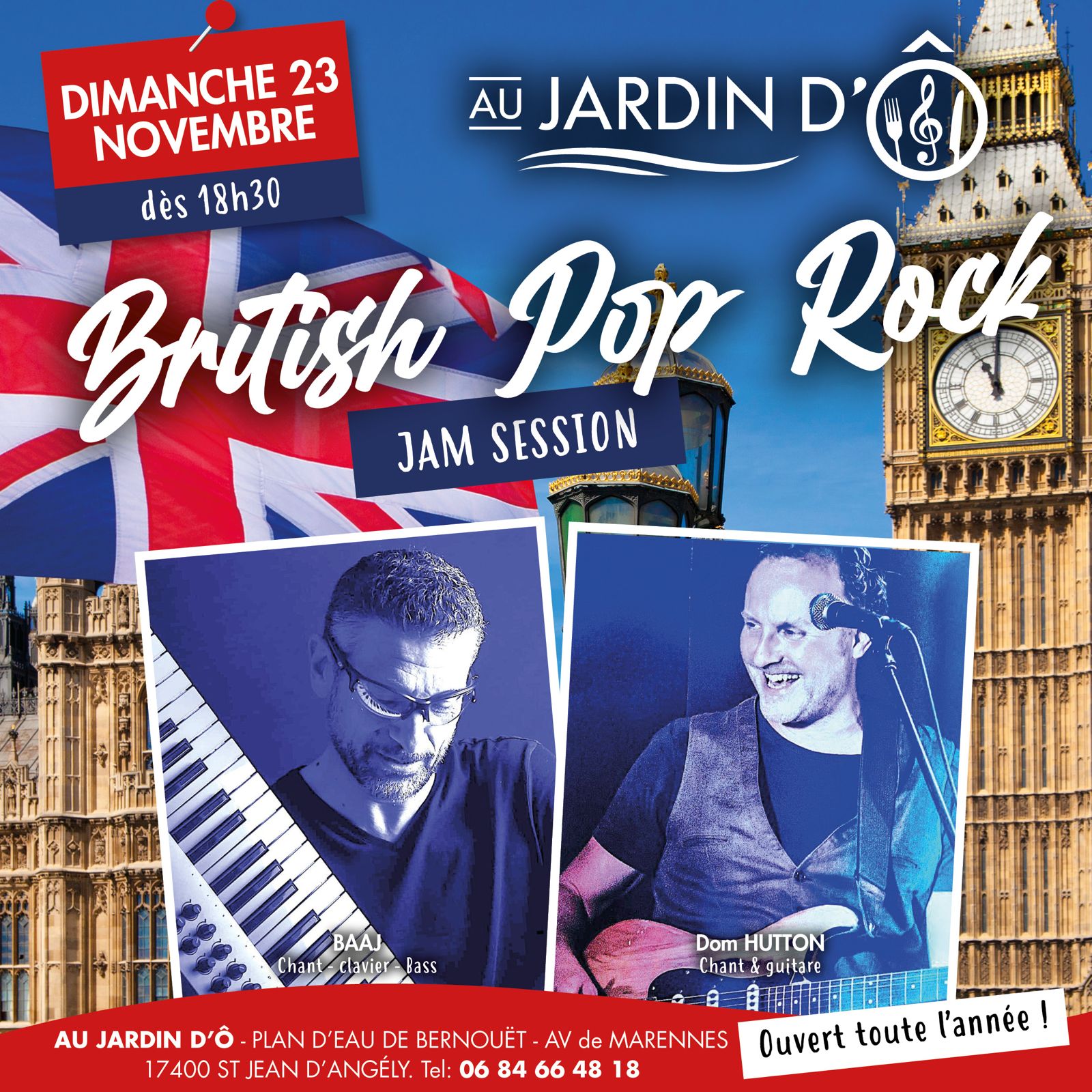 British pop rock Jam session