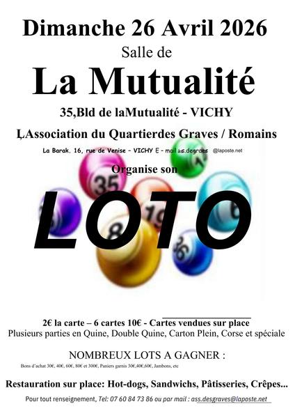 Loto de l'association du quartier des Graves-Romains
