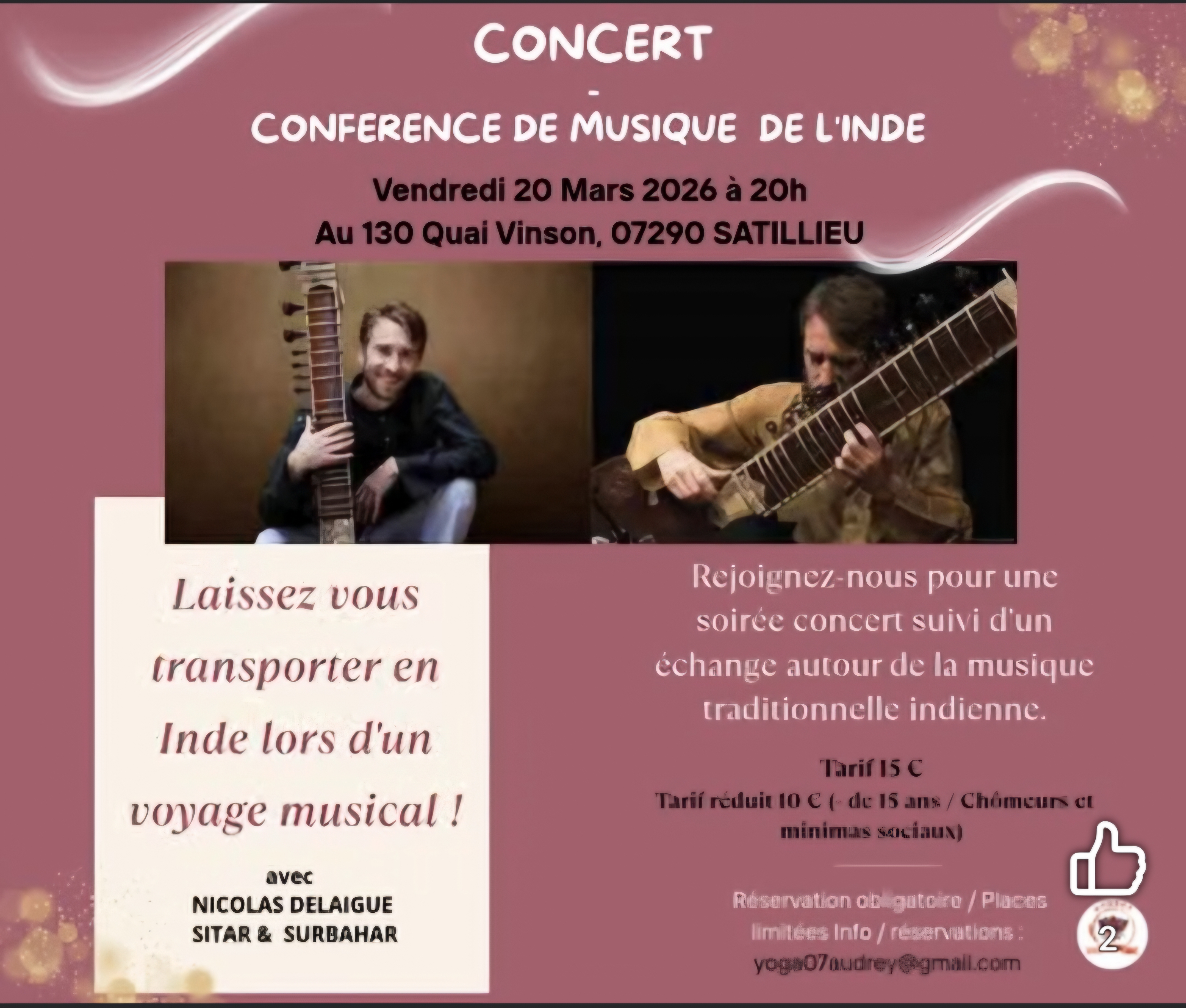 Concert - conférence de musique de l'Inde_Satillieu