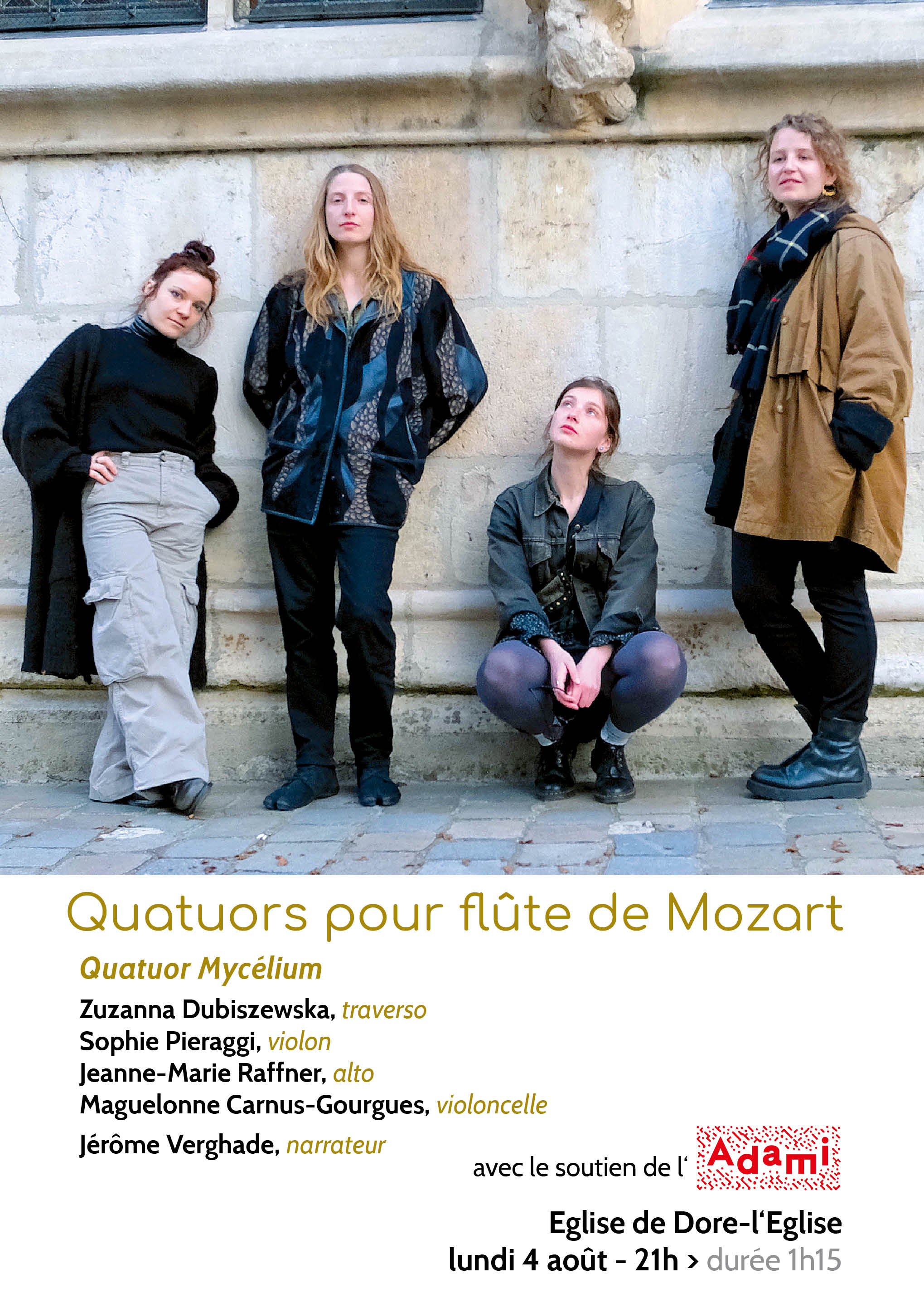 Quatuor pour flûte de Mozart – Notes Errantes 2025 // Dore-l’Église