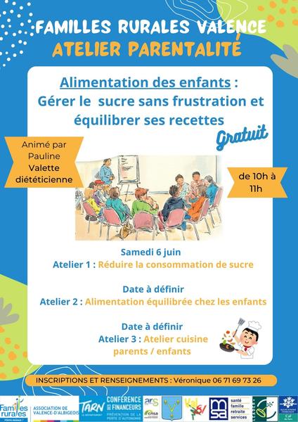 Atelier parentalité : alimentation des enfants