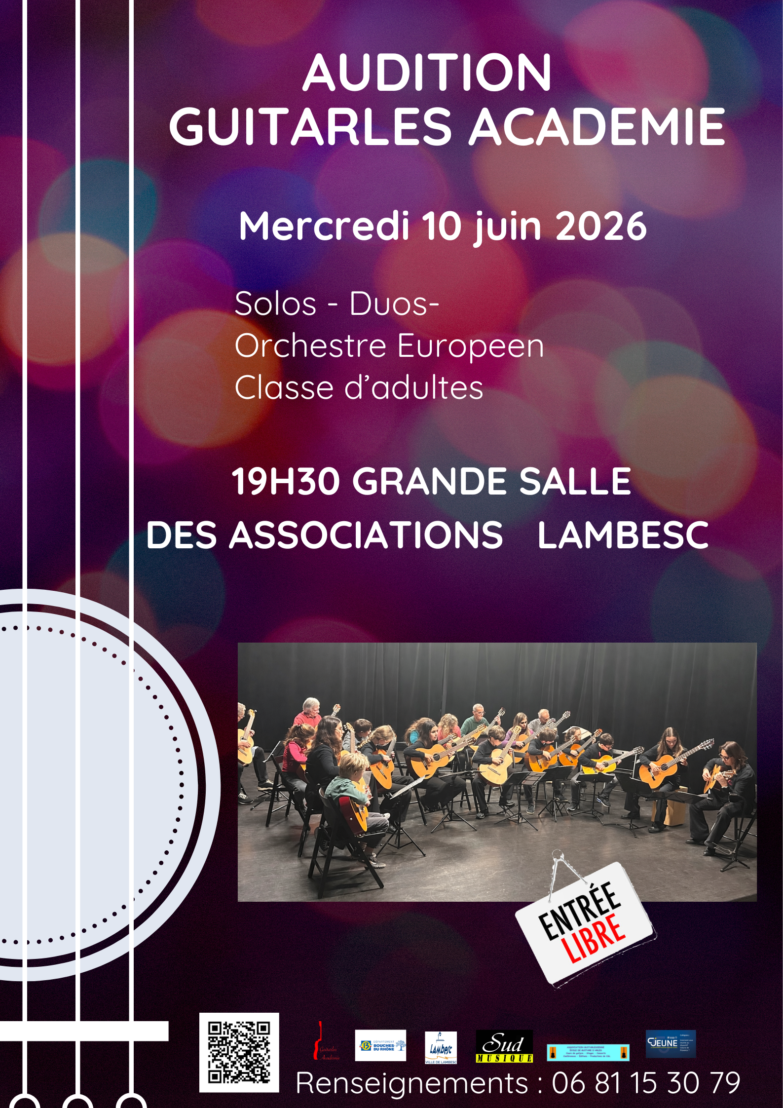 Audition de fin d'année de Guitarles Académie