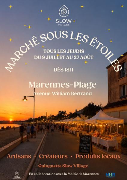 Marché nocturne à Marennes Plage
