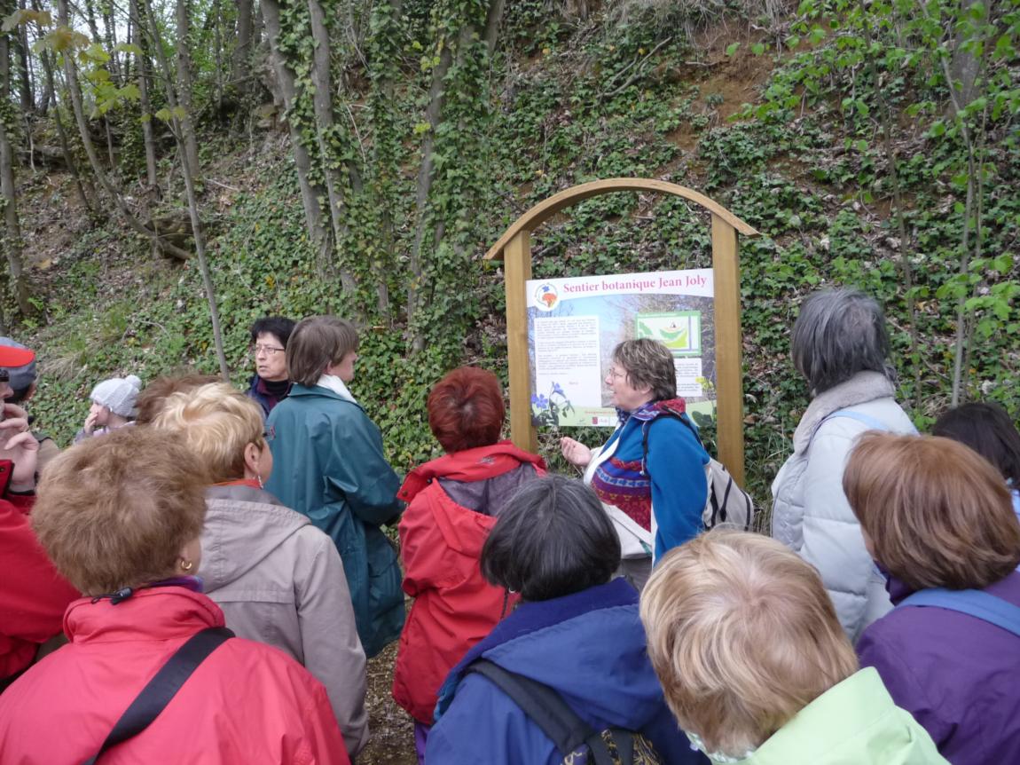En groupe sur le sentier botanique