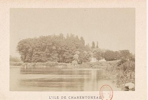 Carte postale de l'Ile de Charentonneau en 1860 