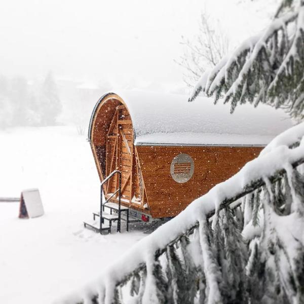 La roulotte du masseur en hiver