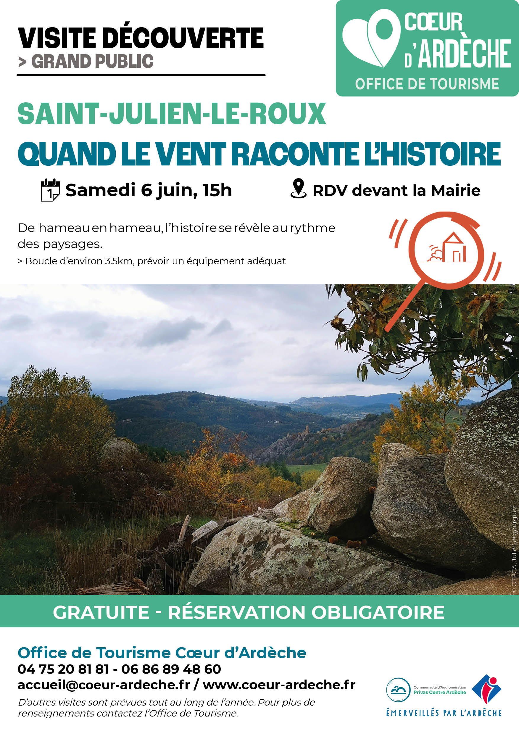 Visite-découverte "Saint-Julien-le-Roux : quand le vent raconte l'histoire"