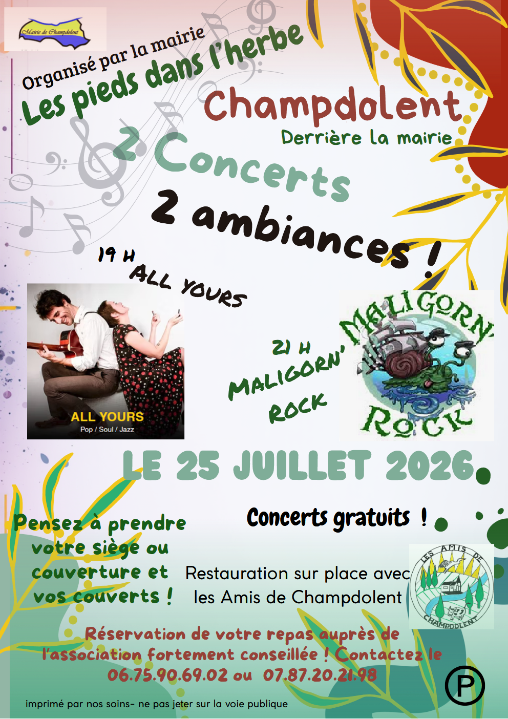 Les pieds dans l'herbe - Concerts