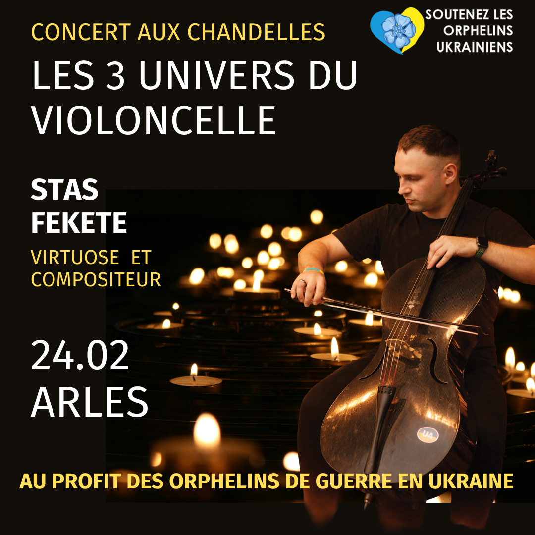 Les 3 Univers du Violoncelle – Concert au profit des orphelins ukrainiens