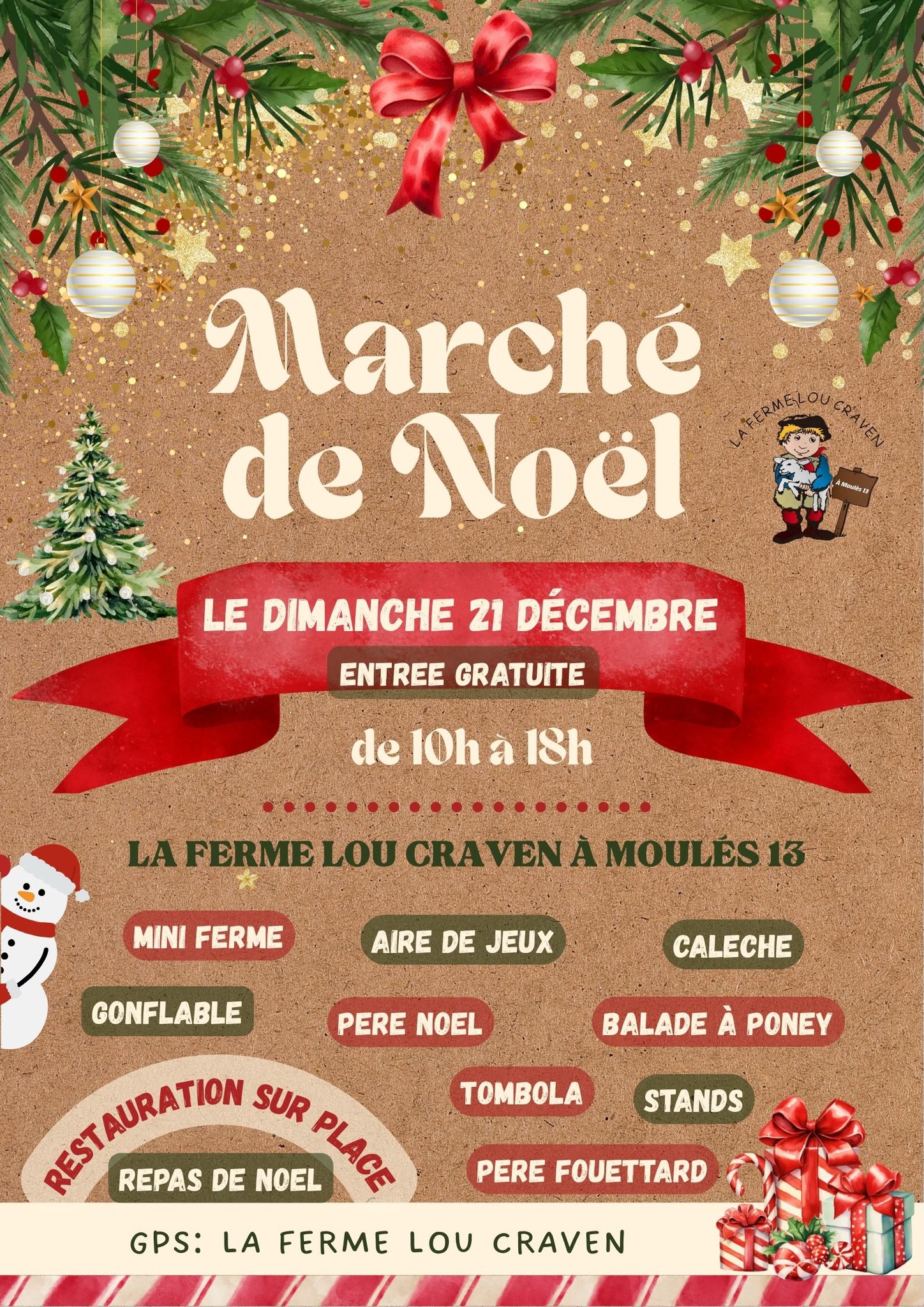 Marché de Noël à la Ferme Lou Craven