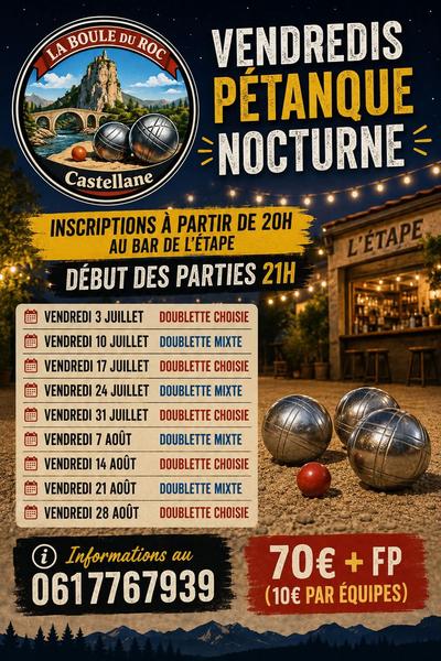 Vendredi Pétanque Nocturne_Castellane