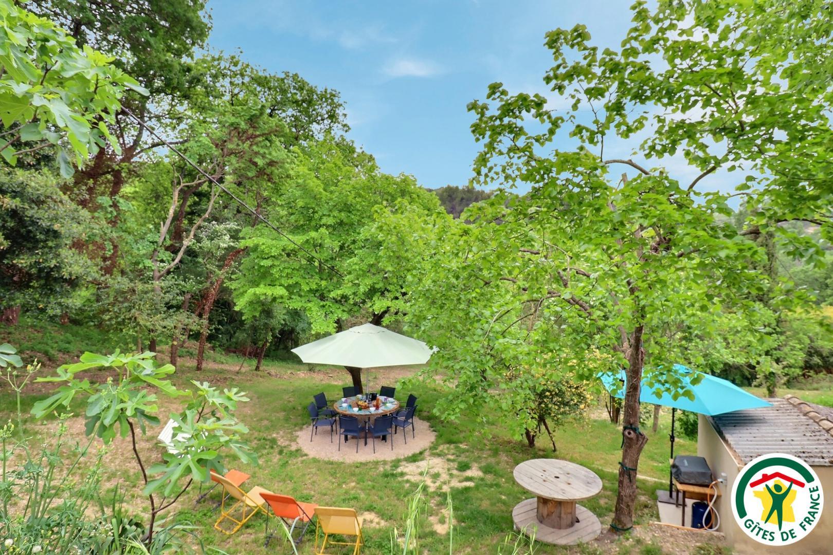 Le jardin privatif au gîte