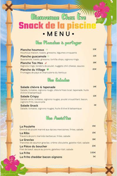 Chez Eve, snack de la piscine_Montbrun-les-Bains