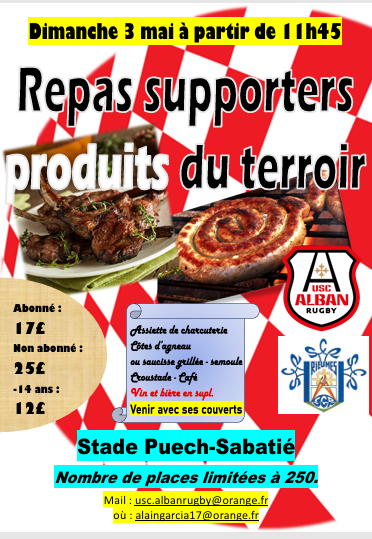 Repas des supporters de l'USC Alban