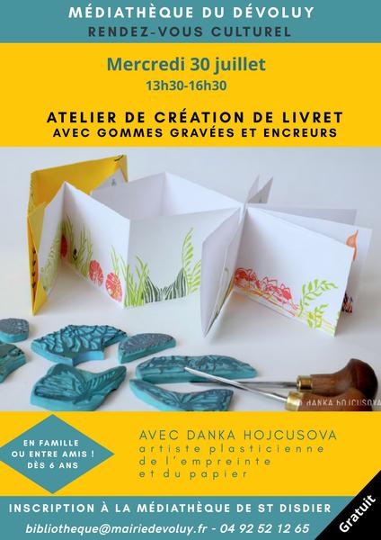 Atelier créatif : le livret d'artiste_Dévoluy