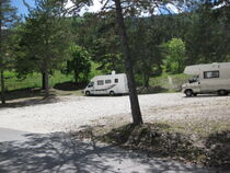 Vue des emplacements camping-cars