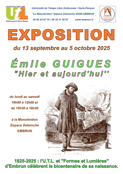 Exposition 'Emile Guigues : hier et aujourd'hui' EMB - © UTL Exposition 'Emile Guigues : hier et aujourd'hui' EMB - © UTL
