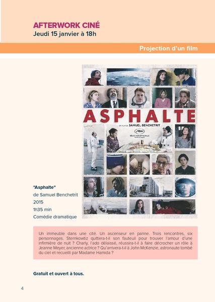 Afterwork ciné Asphalte de Samuel Benchetrit