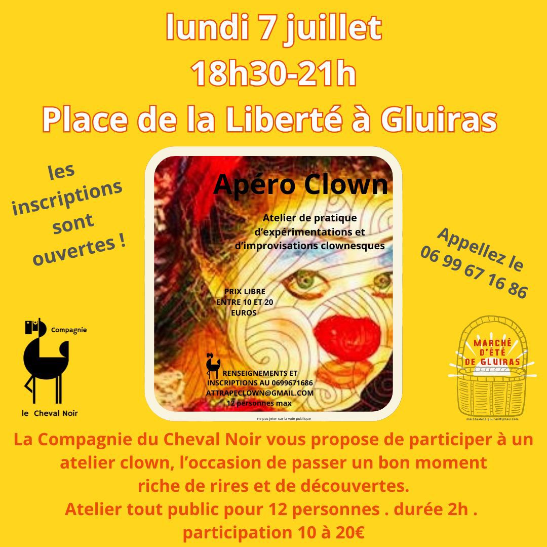 Alle leuke evenementen! : Apéro clown (initiation à l'art du jeu clownesque)